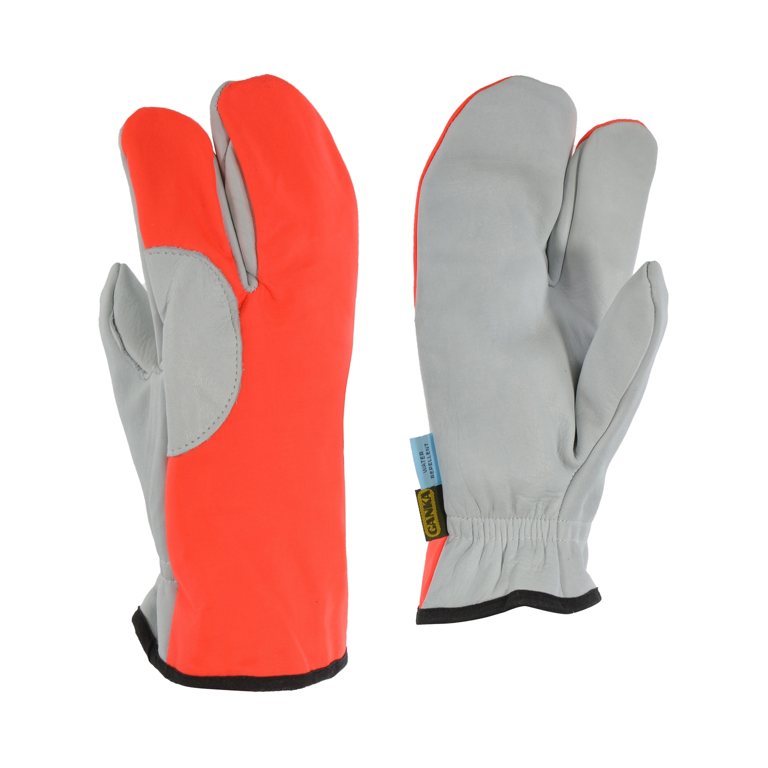 Mitaine 1 doigt-Cuir réfrac.eau-Nylon bal.-Anti-chip-Double